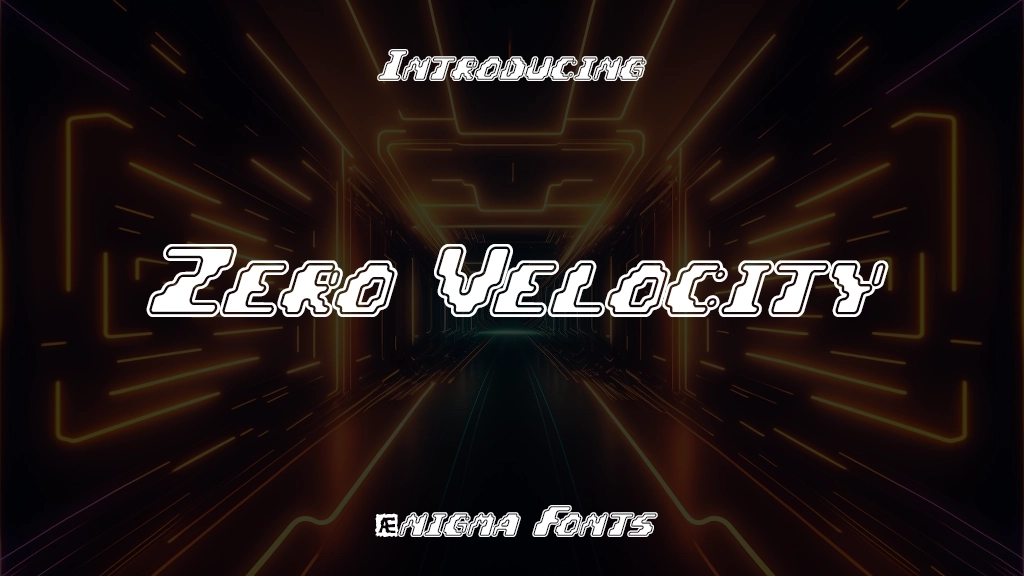 Zero Velocity Font Sample Images  1